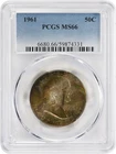 1961 Franklin Silver Half Dollar MS66 PCGS Toned