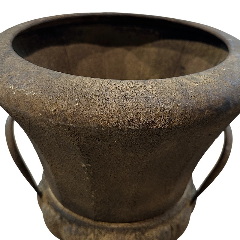 Vase métal 32x32x45cm stable anti-basculement pour sol et buffet
