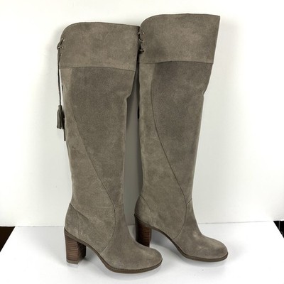 Dr. Scholl's Original Collection Lydia Knee High Boot Grey Brushed Nickel Sz 7.5