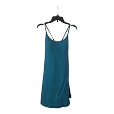 Halara Cloudful NWT Athleisure Dress M Stretch Built In Bra Inside Bluish Green