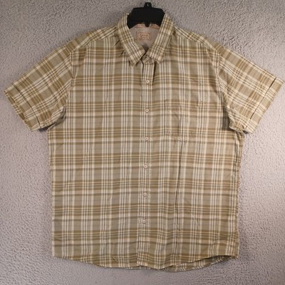 Arrow Mens Multicolor Button Down Shirt Size XL Short Sleeve Collar Classic Soft