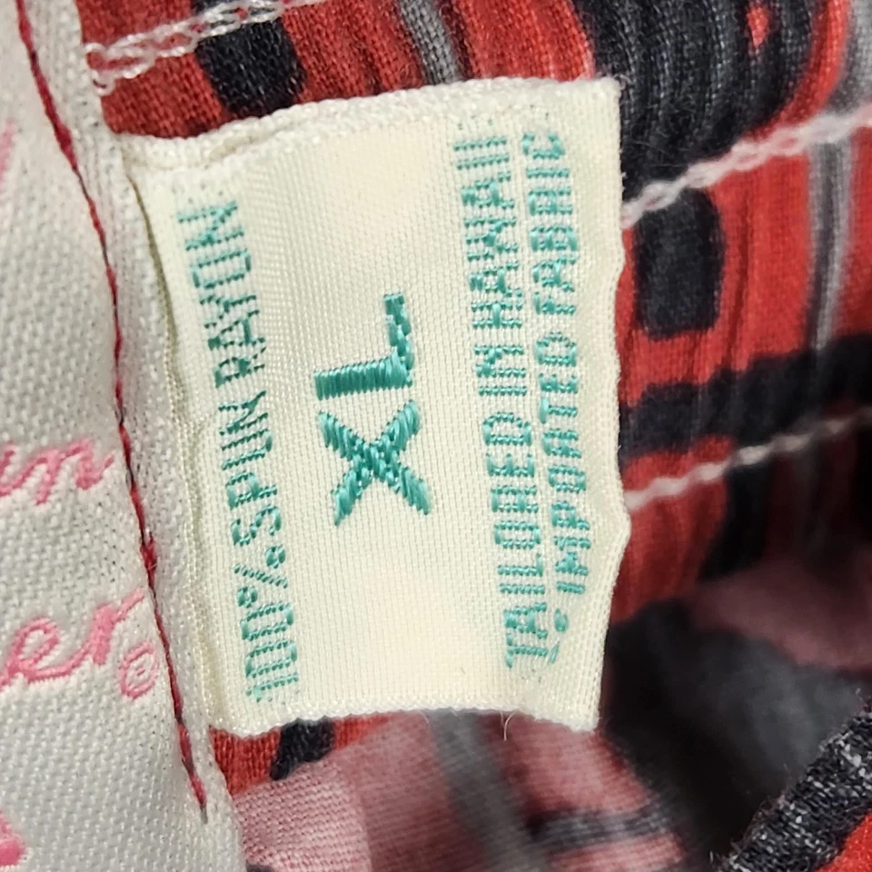 Pantalones Cortos Elvis Presley by Reyn Spooner Para Hombre XL Rojo Negro Rayón Salón Hawaiano Foto 4 de 4