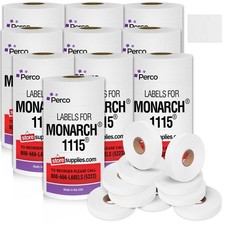 White Pricing Labels for Monarch 1115 Price Gun - 6 Sleeve, 10 Sleeves,
