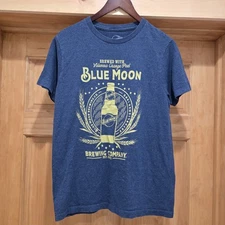 Blue Moon Brewing Company T-Shirt Men's (Size: S) - Heather Navy Blue