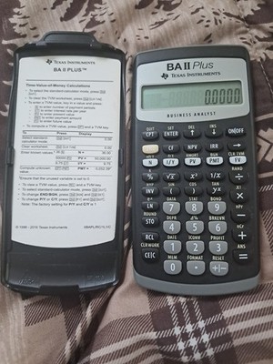 Texas Instruments BA II Plus Calculator Business Analyst w/ Cover Tested