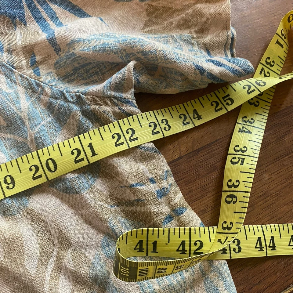 Camisa para hombre Margaritaville manga corta hawaiana floral seda mezcla lino talla L Foto 3 de 4