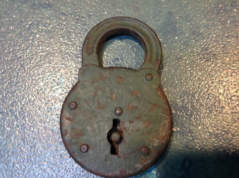 FRAIM SUPER LEVER Padlock Old Steel Vintage Antique Lock (no key)