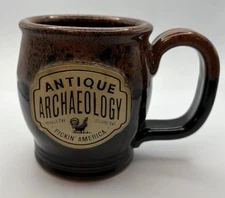 Antique Archaeology American Pickers Sunset Hill Stoneware Coffee Mug Brown