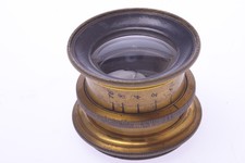 ✅ UNBRANDED BRASS ANTIQUE 'APPROX. 90MM' LENS 9X12CM, 3X4" CAMERA READ*