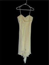 Elegant Yellow Spaghetti Strap Dress, Size 12, By David s Bridal