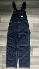 Vintage Sears Tradewear Men's 32x30 Bib Overalls Dark Denim Carpenter Union Made