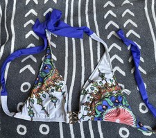 Trina Turk Kasbah Bikini white/blue top Medium