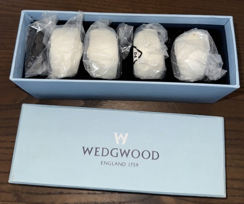 Wedgwood Silver Round Napkin Rings In Original Box With Packaging - Picture 9 of 12