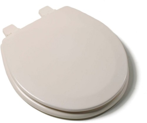 Jones Stephens C013WD02 Round Wood Toilet Seat - Off White - Bild 2 von 2