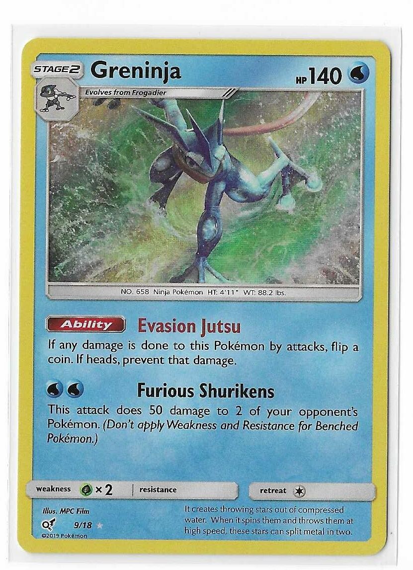 Greninja 9/18 Detective Pikachu Holo Rare Pokemon TCG - NM