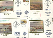 Isle of Man 1986 set of 4 Essen Exhibition cards, RPS cards No 10-13