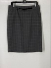 Ann Taylor Womens Gray Plaid Flat Front Back Zip Straight & Pencil Skirt Size 10 — photo 1