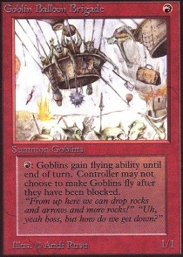 Goblin Balloon Brigade Magic mtg Heavy Play, English Unlimited x1