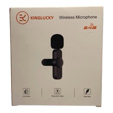 Kinglucky Wireless Microphone 2.4G For Interviews Vlogs  Live Shows Noise canc.