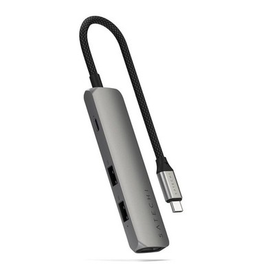 Satechi USB-C Multi-Port Adapter, Space Gray Aluminum Hub with HDMI & USB-A