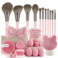 11/32pcs Makeup Brush Set with Accessories / Combination Skin- Featuring Soft Br