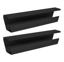 WireTamer Cable Desk Management Tray (2 Pack, Black)