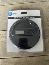 ONN Portable CD Player with FM Radio LCD Display Anti-Skip Ear Buds ONB15AV201