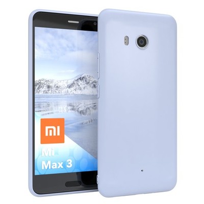 Für Xiaomi Mi Max 3 Hülle Case Silikon Cover Schutz Tasche Slim Matt Hellblau