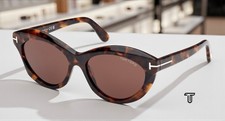 Tom Ford Toni FT1111 52E Plastic Dark Havana Brown 55 mm Women's Sunglasses