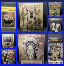 Vintage Macram Booklets Lot 8 Instruction/Pattern Booklets EUC