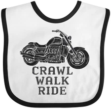 Inktastic Crawl Walk Ride Motorcycle Baby Bib Motorcycles Rider Motorcyclist Hog