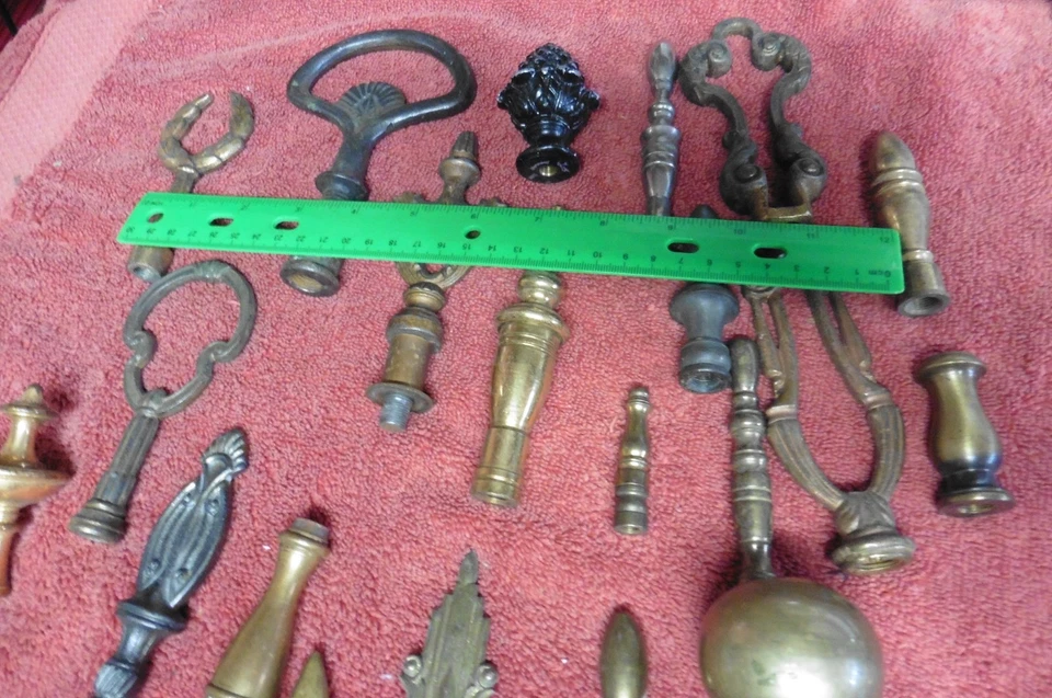 Antiguo Acabados Latón Hierro Fundido Sólido Todo Tamaño Fondo Femenino Lote de 22 Lámparas Foto 3 de 4