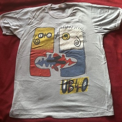 Rare print UB40 Rat In The Kitchen 1986 Tour T Shirt XL light blue 