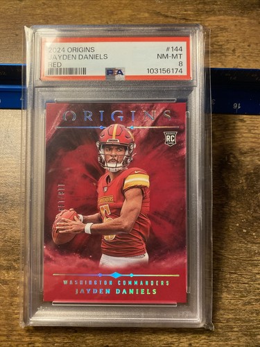 2024 Origins Red /149 Jayden Daniels Rc Psa 8 Sick Color Match