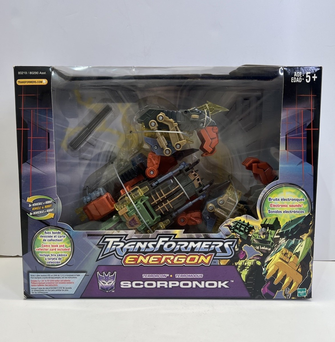 yh3  Transformers Energon Scorponok Factory 2003 Deception Hasbro