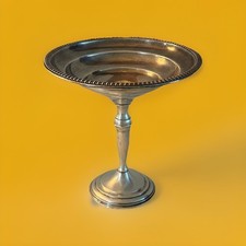 Rogers Sterling Silver 32A Compote Candy Footed Dish Weighted 6.6 Onzas