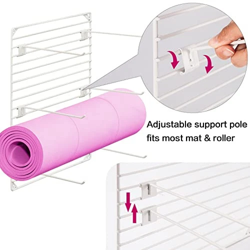 Yoga Mat Rack Wall Mount Foam Roller Storage Gym Organizer Yoga Mats Holder Yoga Mat Rack Wall Mount Foam Roller Storage Gym Organizer Yoga Mats Holder