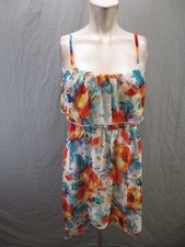 Unbranded Size M Womens Multicolor Floral Ruffle Lightweight Beauty Sundress 293
