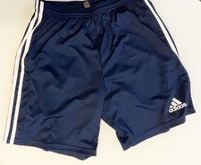 Vintage Retro 90s Adidas Nylon Beach Soccer Shorts - M Navy White 3 Stripe