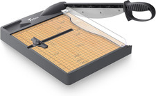 12 Inch Wood Guillotine Paper Cutter, Heavy Duty Paper Trimmer