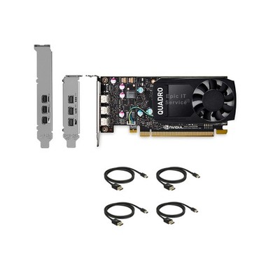   Quadro P400 with Three Mini Displayports, Both Half and Full Brackets, a