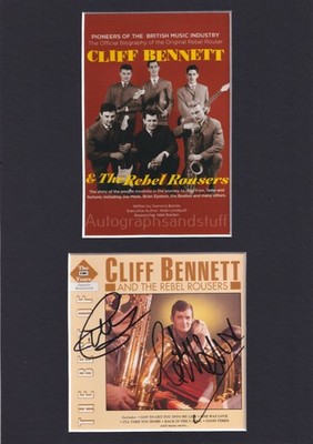 Cliff Bennett HAND SIGNED A4 Mount, Autogramm Rebel Rousers Drivin' You Wild