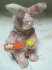 1960s? Battery Operated EASTER Tin&Fur BUNNY Drinking Carrot Juice-FOR PARTS ONL — photo 1