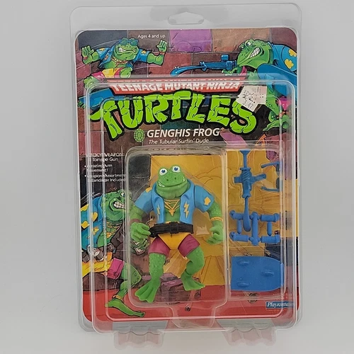 Genghis Frog 14 Back Vintage 1989 TMNT Teenage Mutant Ninja Turtles MOC W/ Case