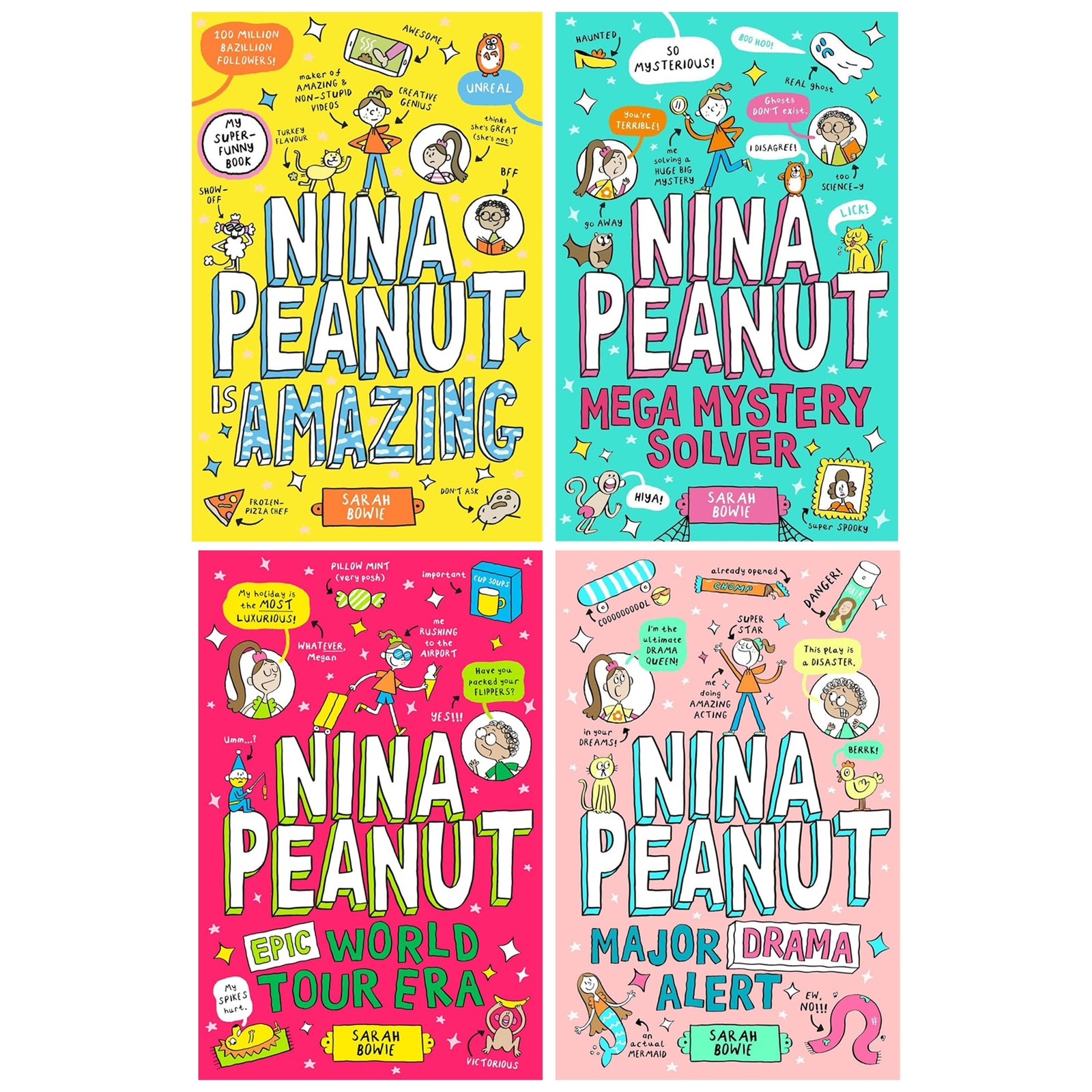 Scholastic Boys Cream/Red Nina Peanut Series By Sarah Bowie 4 Books Collection Set - Ages 9+ - Paperback - Image 3