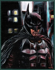 Batman Acrylic Painting Original Art 11 x 14 inch Canvas Dark Knight DC Comics