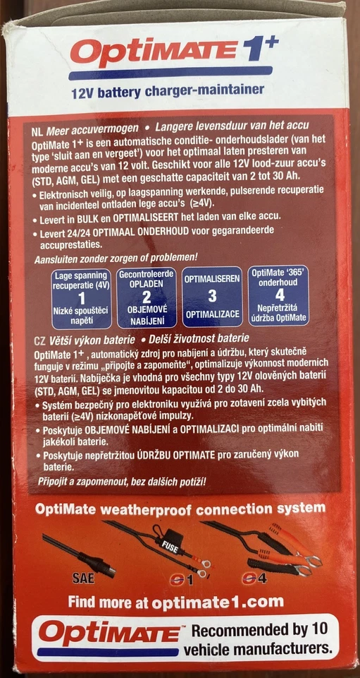 Batterieladegerät OptiMATE 1+ 4-stufig 12V NEU Unbenutzt - Bild 2 von 4