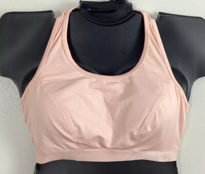Size 18 Plus NWOT Low Impact No Wire Sport Bra Removable Pads Lane Bryant Peach