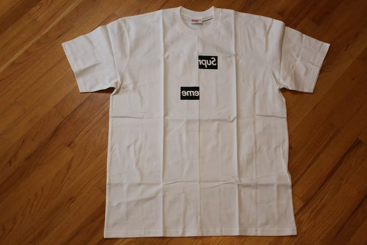Supreme CDG Spilt Tee FW18 Size XL New Box Logo 2018 Comme Des Garcons Shirt