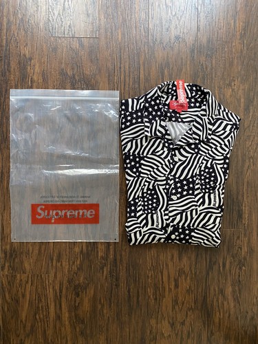 Supreme Black Flag Rayon Shirt Large | eBay